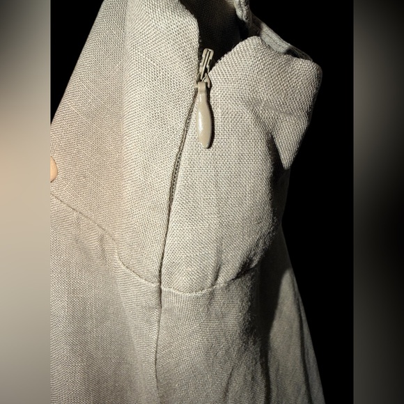 Sarah Pacini Beige Linen Blend overall dress Size 2 XS - Picture 8 of 9